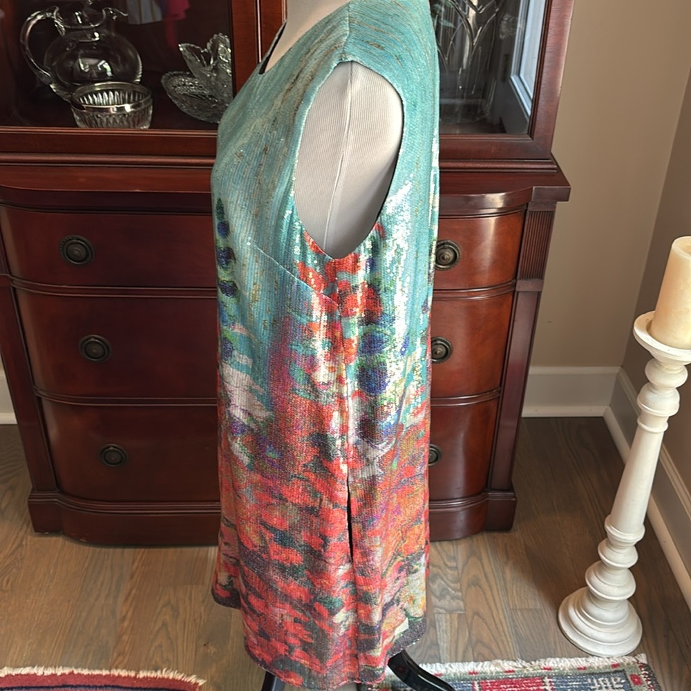 CLOVER CANYON Sequin Shift Dress Size Medium - Picture 4 of 8